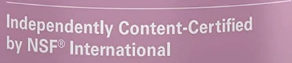 Certification mark printed on the Ovasitol Inositol Powder label.